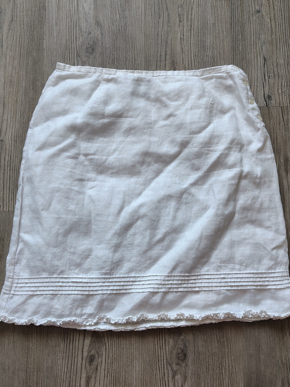 GAP Women's Linen Side Button Skirt Size 8 Clean Girl, Cottage, Casual, Peasant